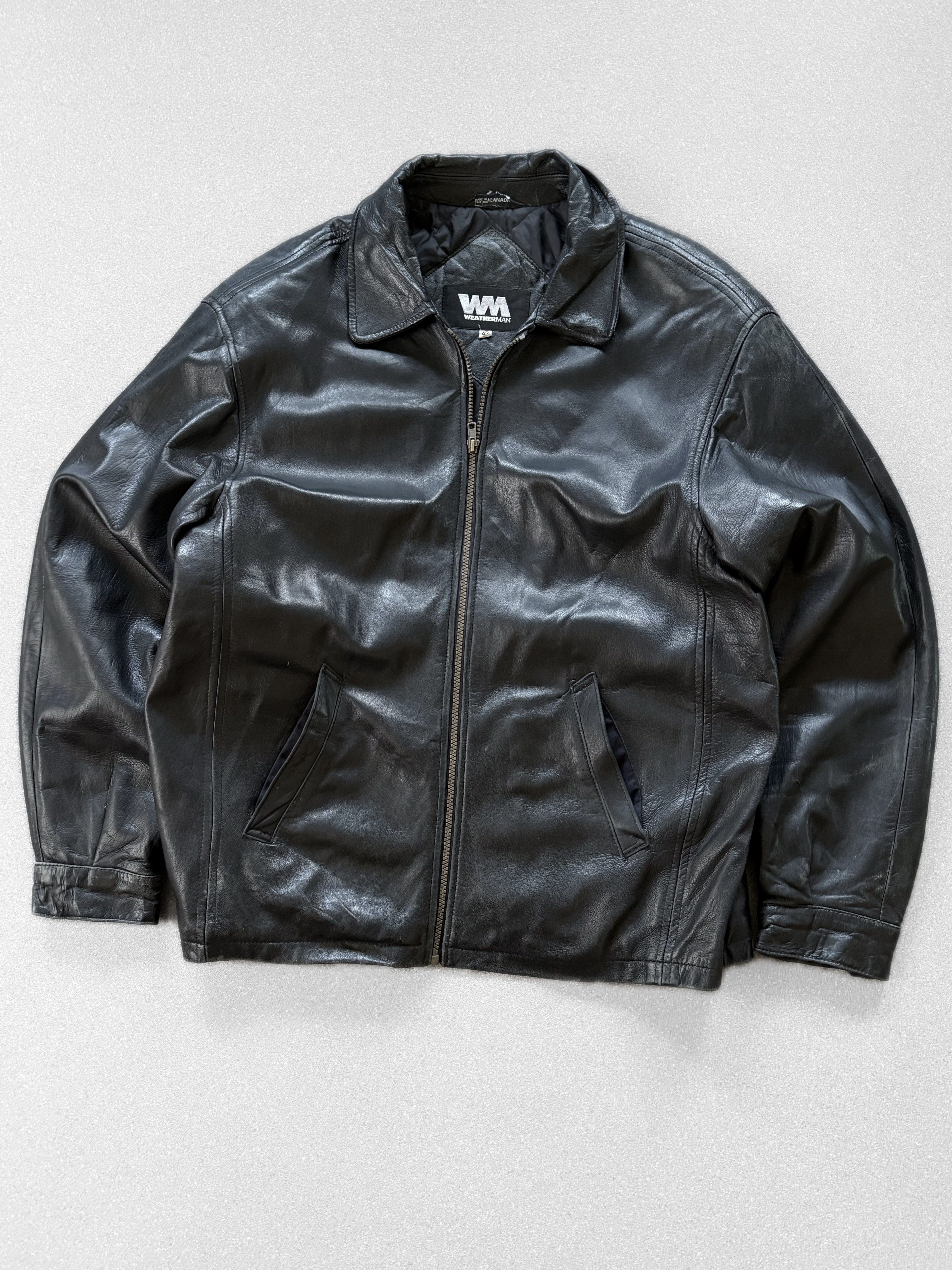 Chaqueta vintage 100% cuero (L) 1