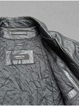 Chaqueta vintage 100% cuero pesado (M)