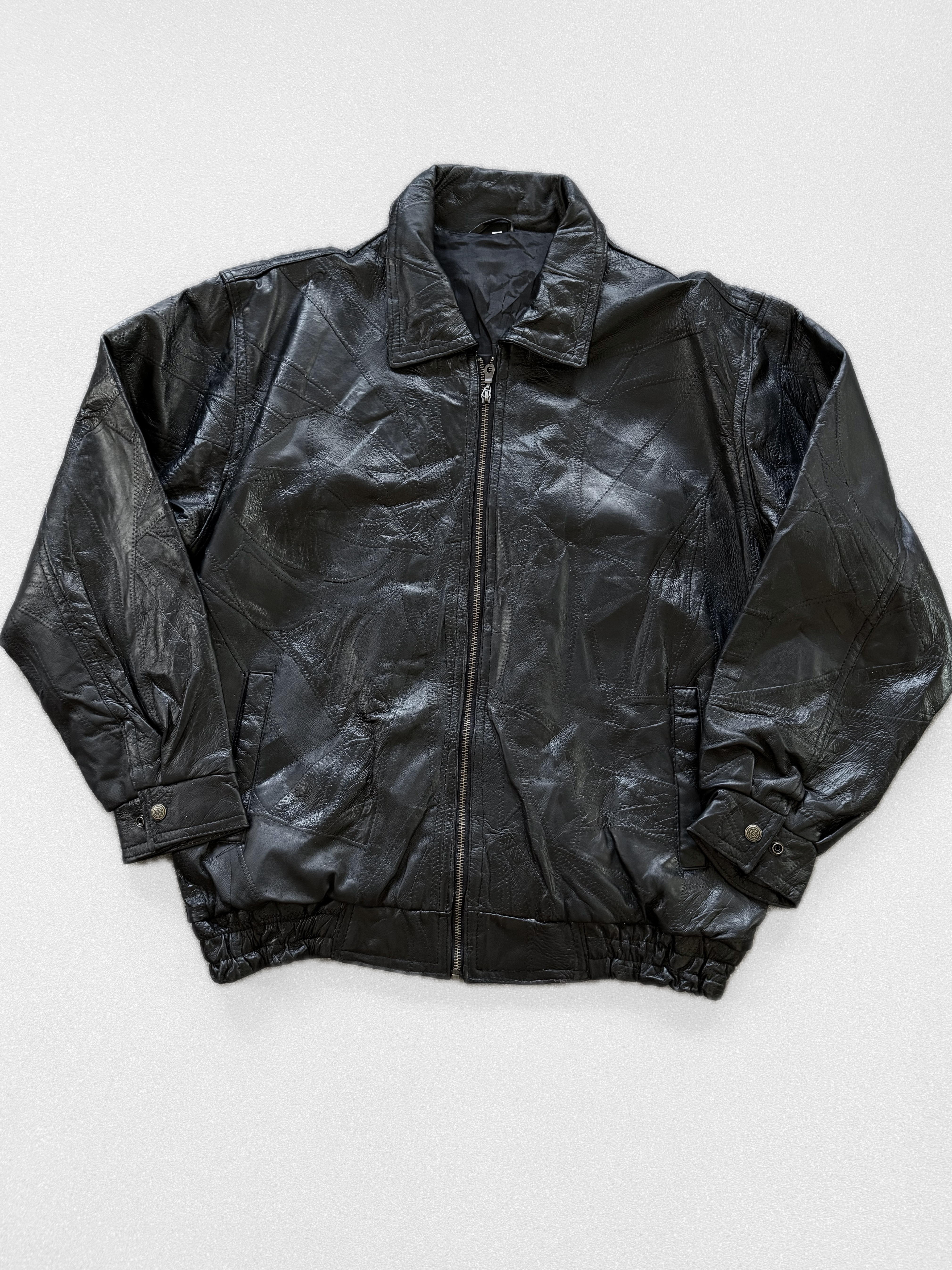 Chaqueta vintage 100% cuero pesado diseños (L) 2