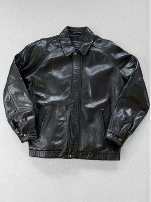 Chaqueta  vintage 100% cuero pesado  (L)