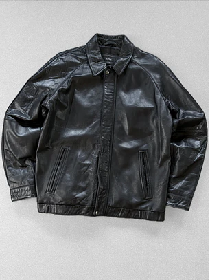 Chaqueta  vintage 100% cuero pesado  (L)