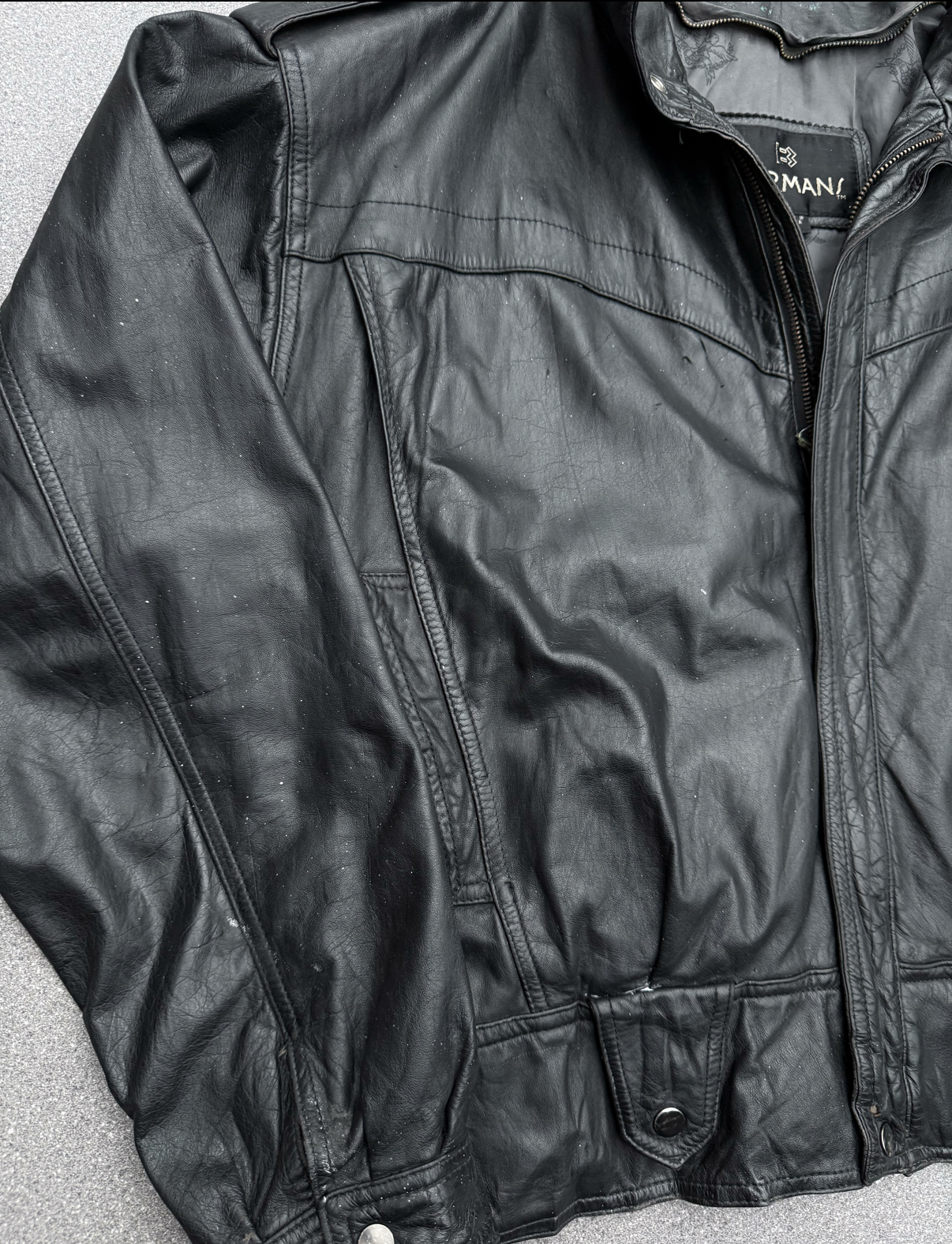 Chaqueta vintage 100% cuero (M) 4