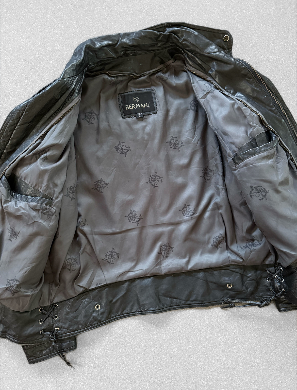 Chaqueta vintage 100% cuero (M) 3