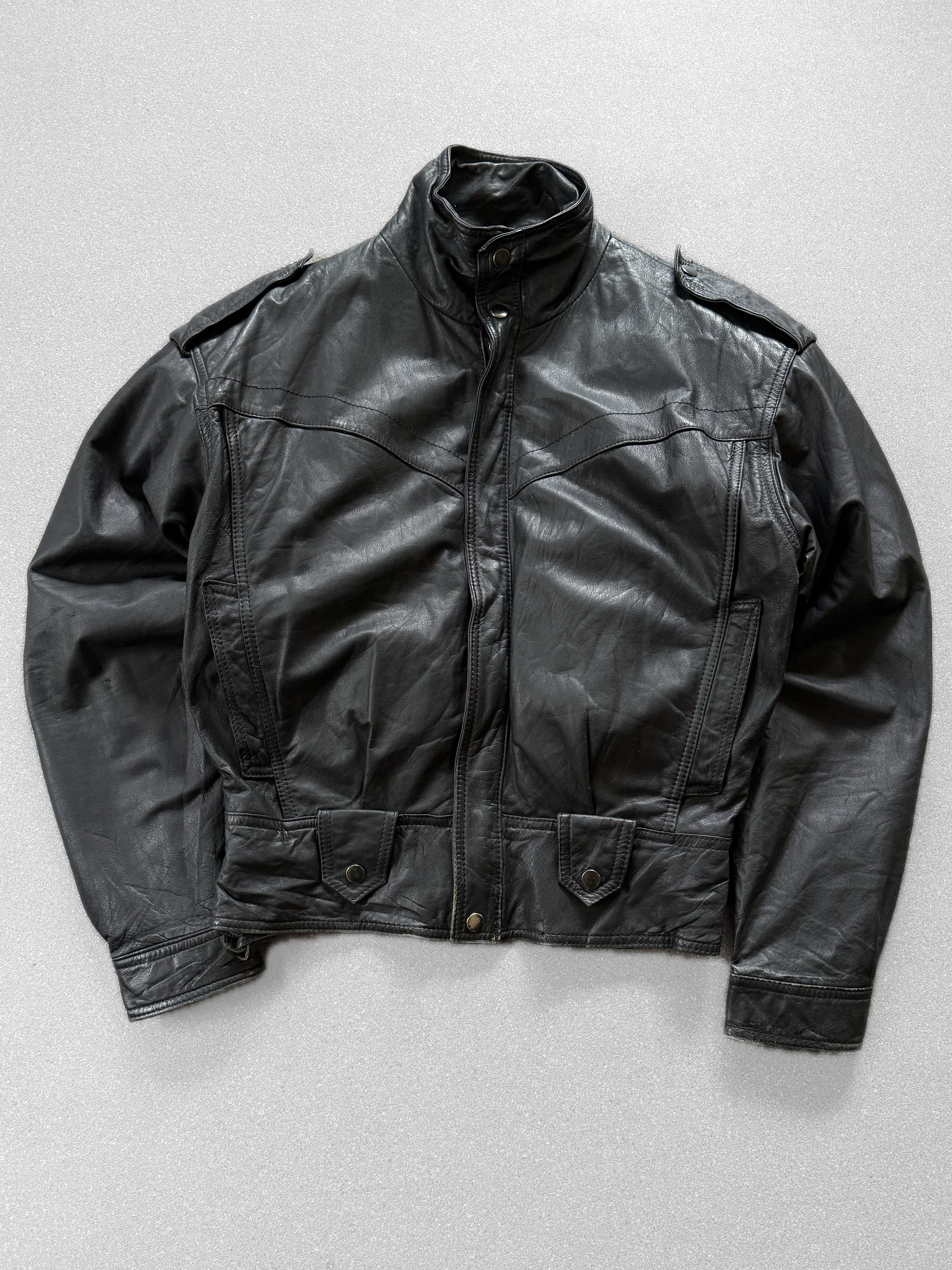Chaqueta vintage 100% cuero (M) 1