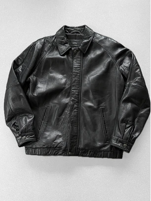 Chaqueta  vintage 100% cuero pesado  (L)