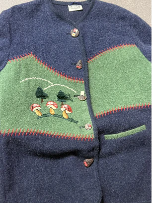 1970s chaqueton 100% lana gruesa (L-XL)