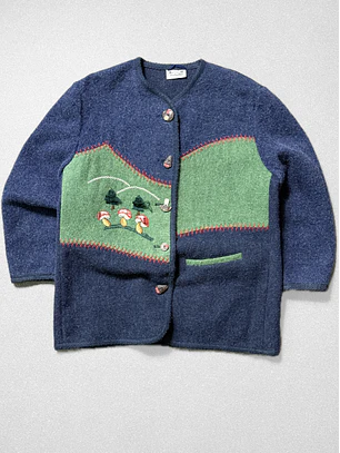 1970s chaqueton 100% lana gruesa (L-XL)