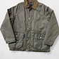Chaqueta vintage engomada tipo barbour (XL) - Miniatura 1