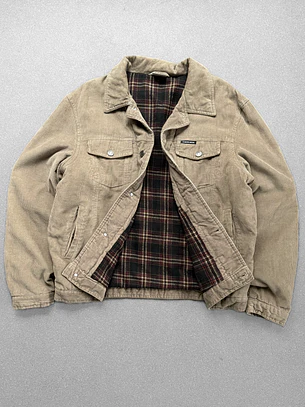 Chaqueta cotele 90s gruesa con forro (M)