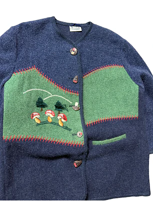 1970s chaqueton 100% lana gruesa (L-XL)
