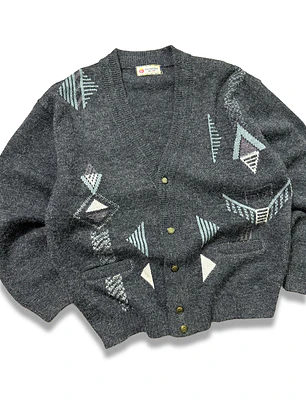 Cardigan vintage grueso lana  (L-XL)