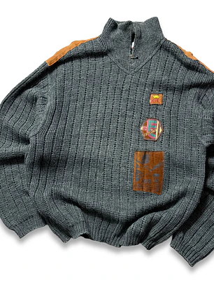 1980s sweater vintage 50% lana (L)