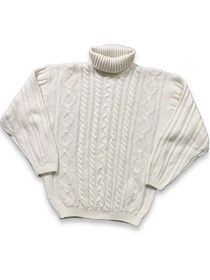 Sweater vintage trenzado (L)