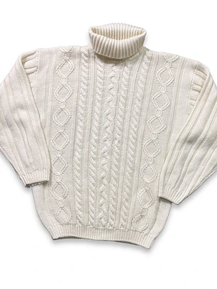 Sweater vintage trenzado (L)
