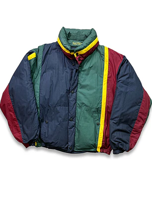Nautica chaqueta de pluma vintage reversible (L)