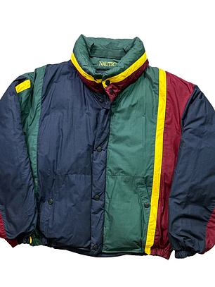 Nautica chaqueta de pluma vintage reversible (L)
