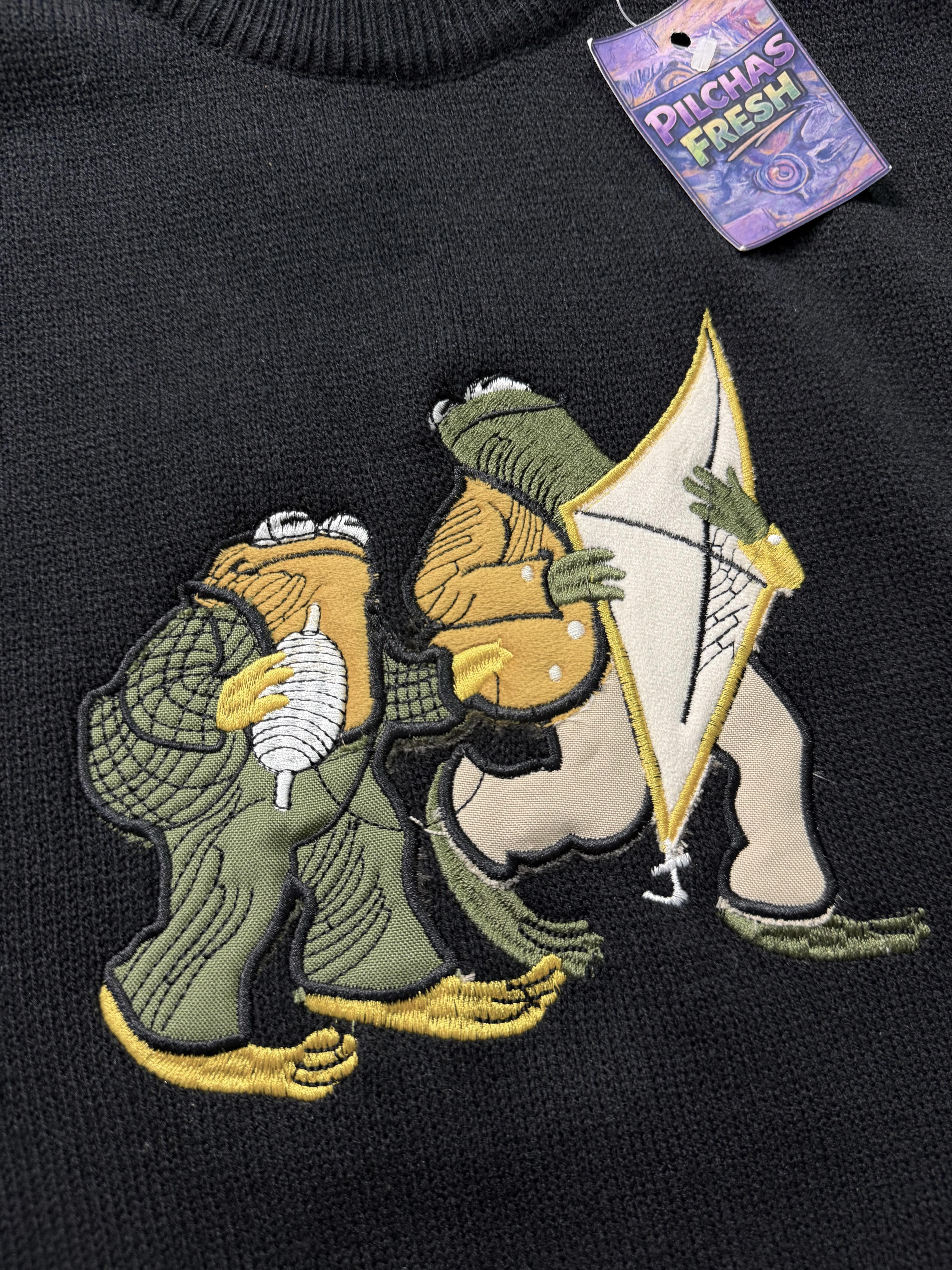 Sweater  frog and toad retro  bordado NUEVO 2