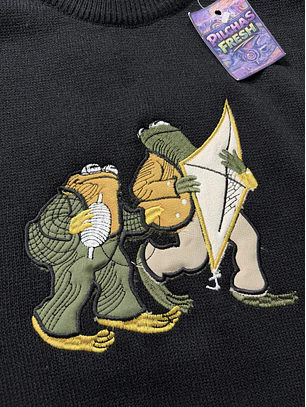 Sweater  frog and toad retro  bordado NUEVO