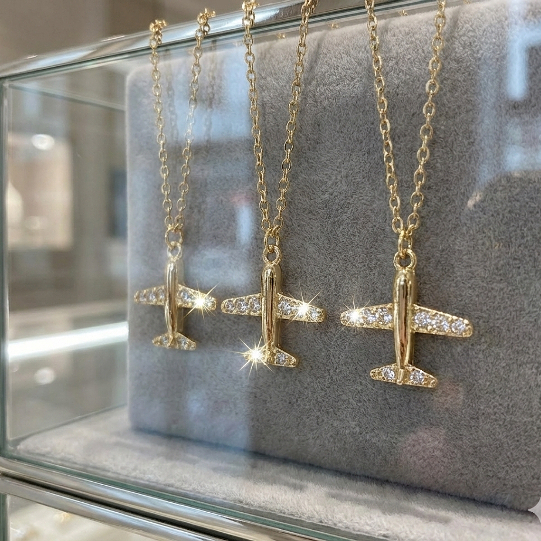 COLLAR DE PENDIENTE CON AERONAVE 2