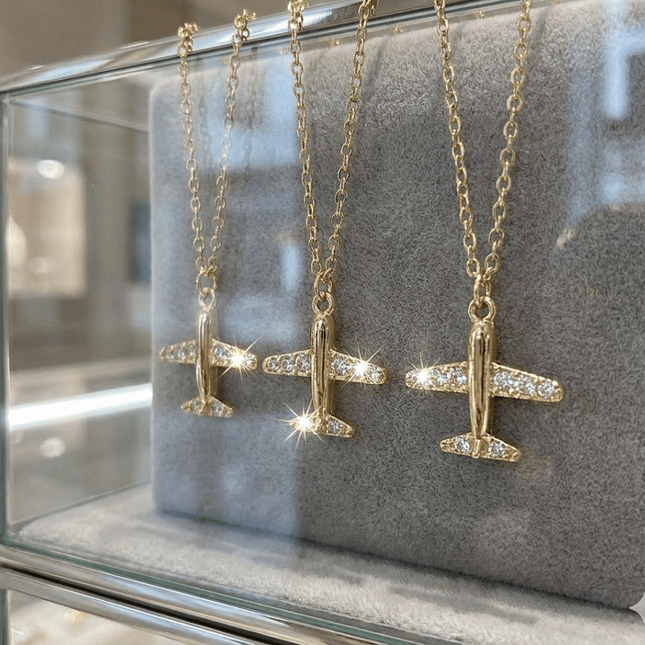 COLLAR DE PENDIENTE CON AERONAVE 2