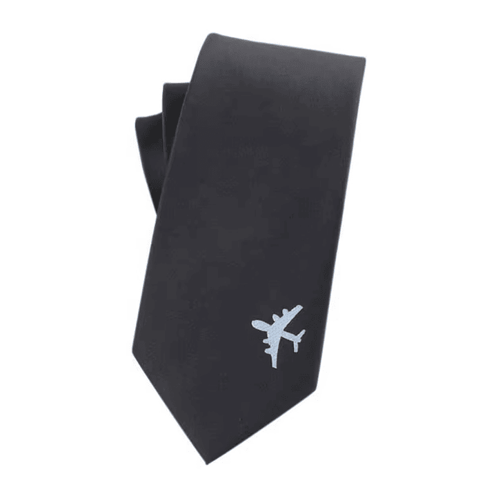 CORBATA AVIACIÓN AVIÓN  BORDADO 3