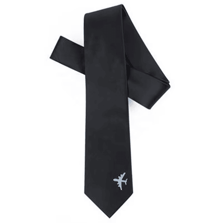 CORBATA AVIACIÓN AVIÓN  BORDADO 4