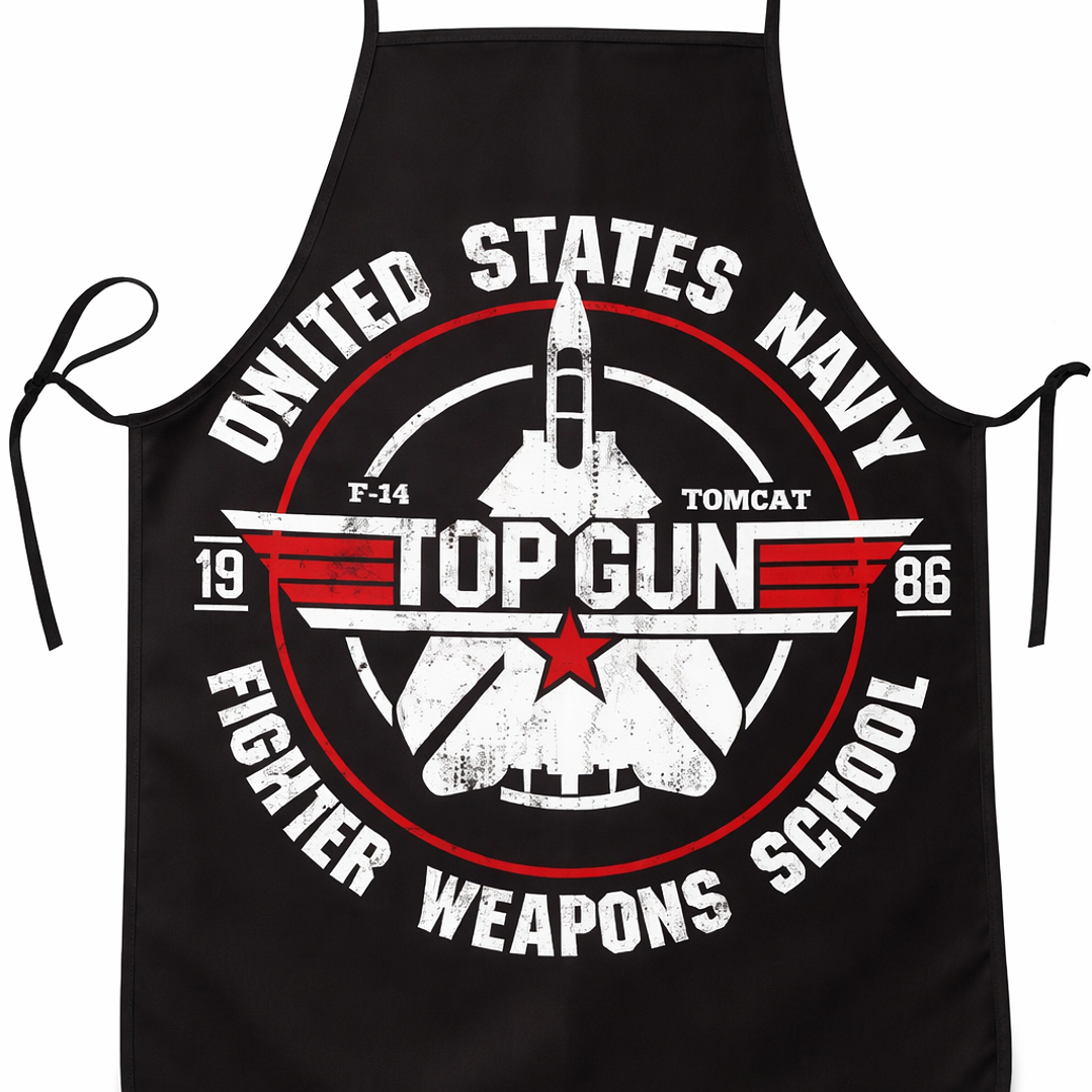 Delantal de parrilla piloto CAPTAIN - TOP GUN diseño avión 3