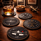 Posavasos aeronáuticos instrumentos de cabina set de 6 | Regalo para pilotos - Miniatura 1