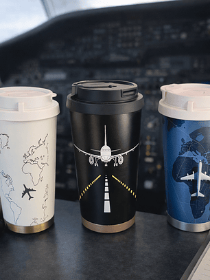 Vaso térmico aeronáutico 530 ml acero 316 | Travel mug avión
