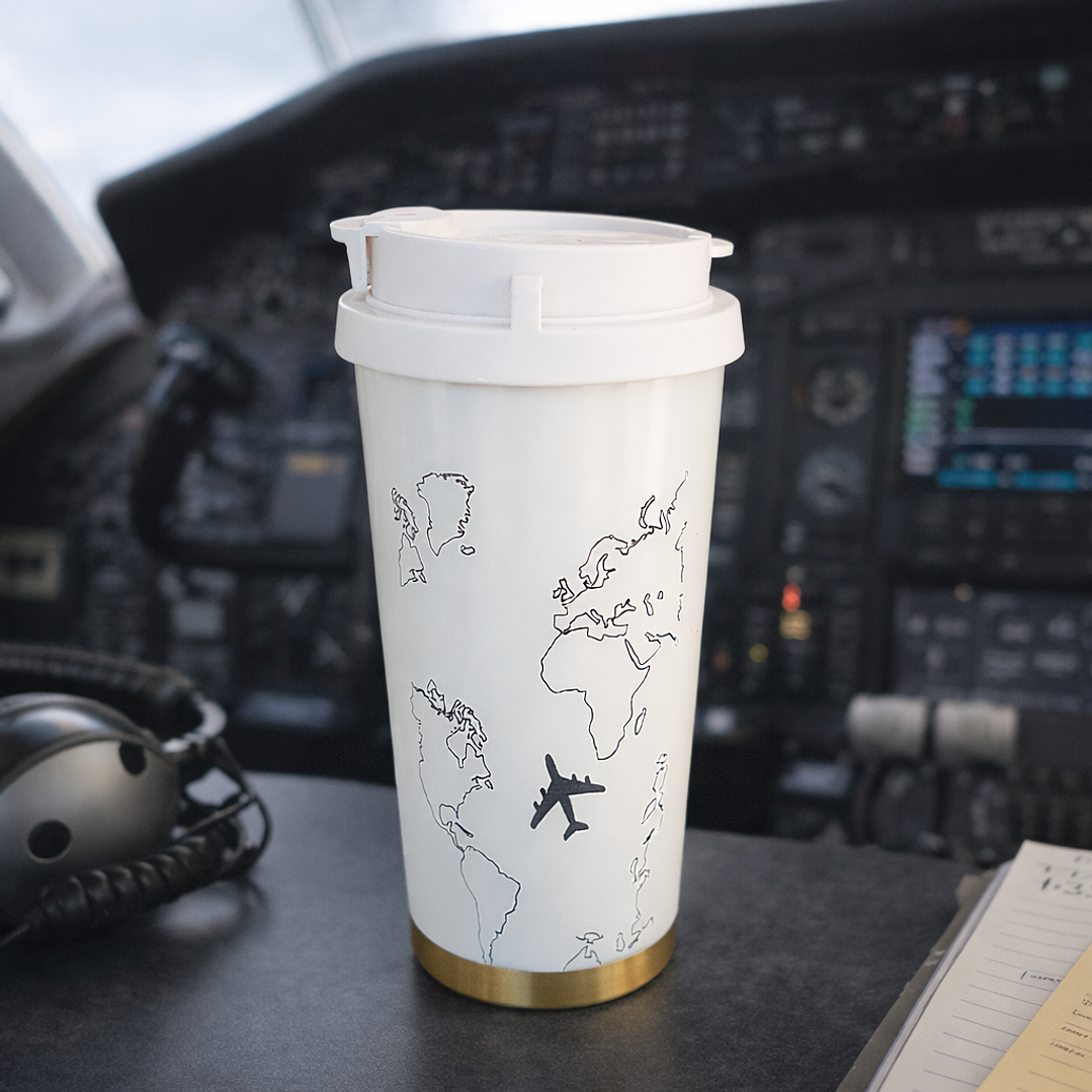 Vaso térmico aeronáutico 530 ml acero 316 | Travel mug avión 3