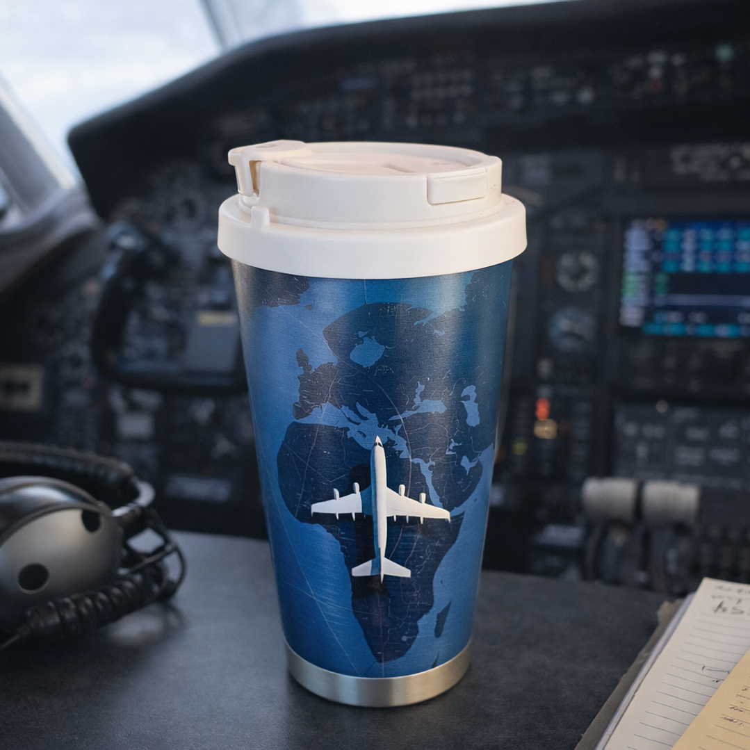 Vaso térmico aeronáutico 530 ml acero 316 | Travel mug avión 4