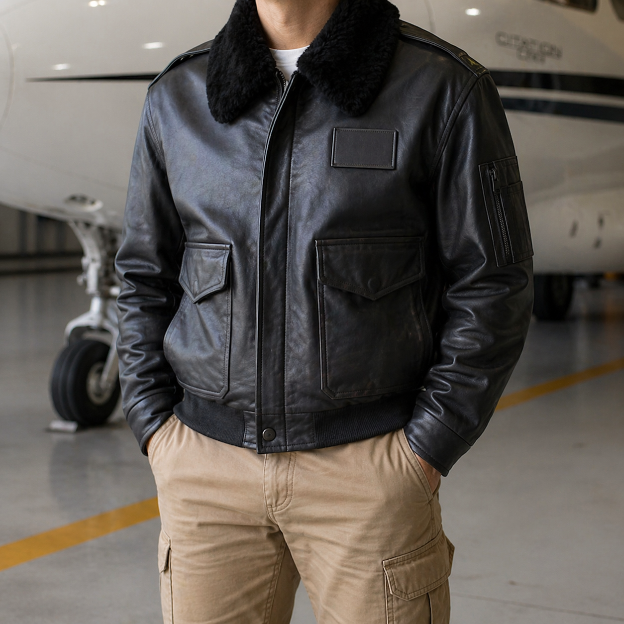 Chaqueta de Cuero de Piloto BAVE | Flight Jacket Aviador | Fabricación Profesional