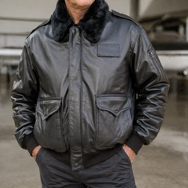 Chaqueta de Cuero de Piloto Estilo FACH | Flight Jacket Aviador | Fabricación Profesional 1
