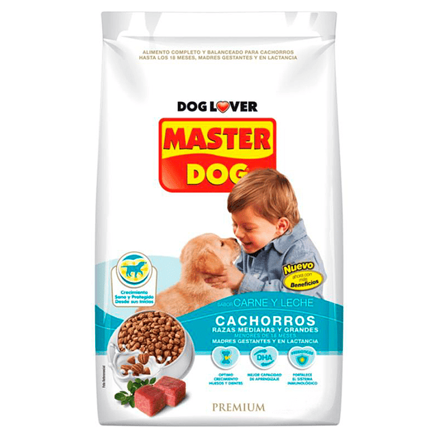 MasterDog Cahorro 18kg Carne y Leche 