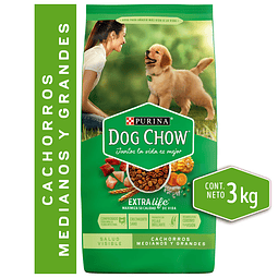 Dog Chow Cachorro 3kg Medianos y Grandes