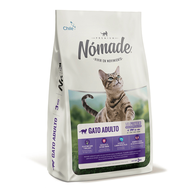 Nomade Gato 3kg Adulto