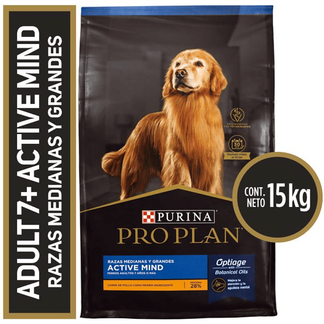 Proplan Active Mind 15kg Medianos y Grandes