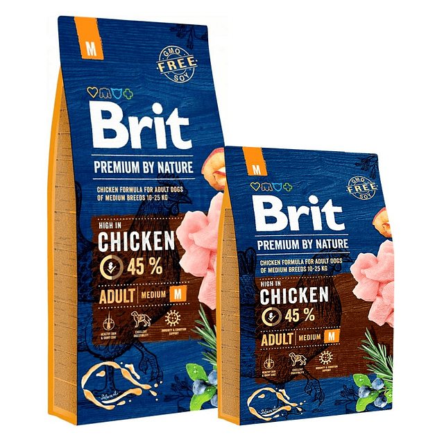 BRIT PREMIUM BY NATURE ADULT MEDIUM 3KG