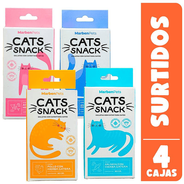 CATS SNACK SURTIDOS 4PACK