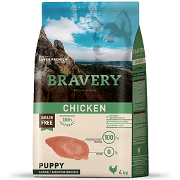 Bravery Chicken Puppy Large/Medium Breeds 4kg