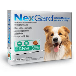 CAJA 3 COMPRIMIDOS NEXGARD 10,1 A 25 KG 