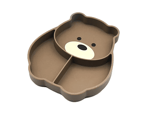 Plato de silicona con succión - Oso