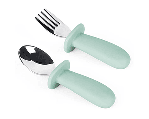 Set de cuchara y tenedor verde 