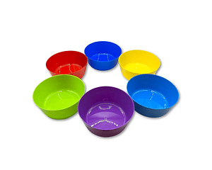 Pack de 6 bowl plásticos 