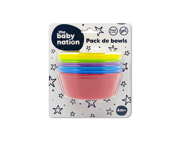 Pack de 6 bowl plásticos 