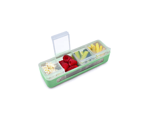 Contenedor de 4 compartimentos verde