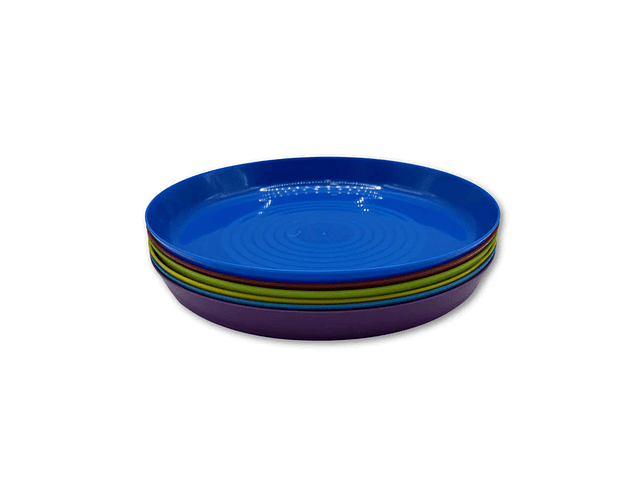 Pack de 6 platos redondos de pláticos