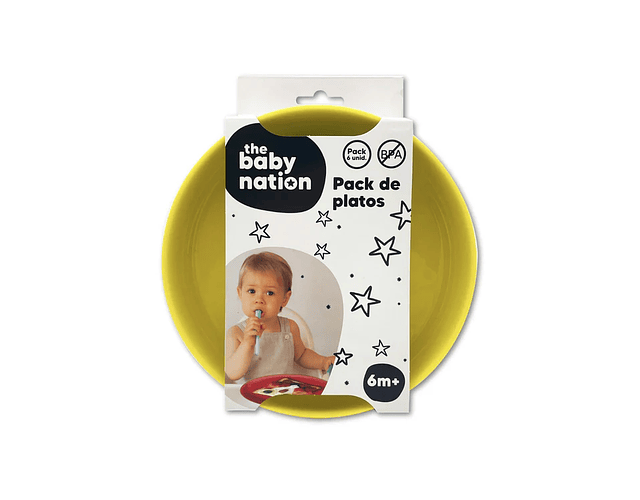 Pack de 6 platos redondos de pláticos