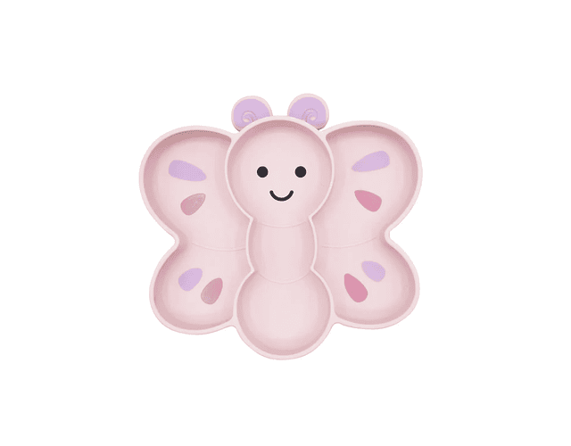 Plato de silicona con succión - mariposa