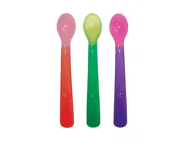 Pack de 3 cucharas suaves con sensor de calor